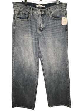 NWT Altar’d State Baggy Mid-Rise Straight Leg Medium Wash Denim Jeans